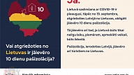 Iebraucot Latvijā no Lietuvas, būs jāievēro pašizolācija