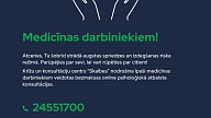 Medicīnas darbiniekiem pieejams bezmaksas psiholoģiskais atbalsts

