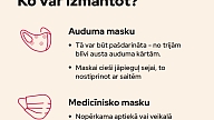 Veselības ministrija: Prioritāri jāizvēlas medicīniskā vai higiēniskā sejas maska