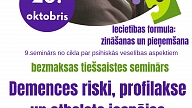 26. oktobrī RPNC aicina uz bezmaksas semināru par demences riskiem, profilaksi un atbalsta iespējām