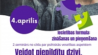 4. aprīlī šizofrēnijas slimnieku tuvinieki aicināti uz semināru “Veidot piepildītu dzīvi, sadzīvojot ar šizofrēniju”