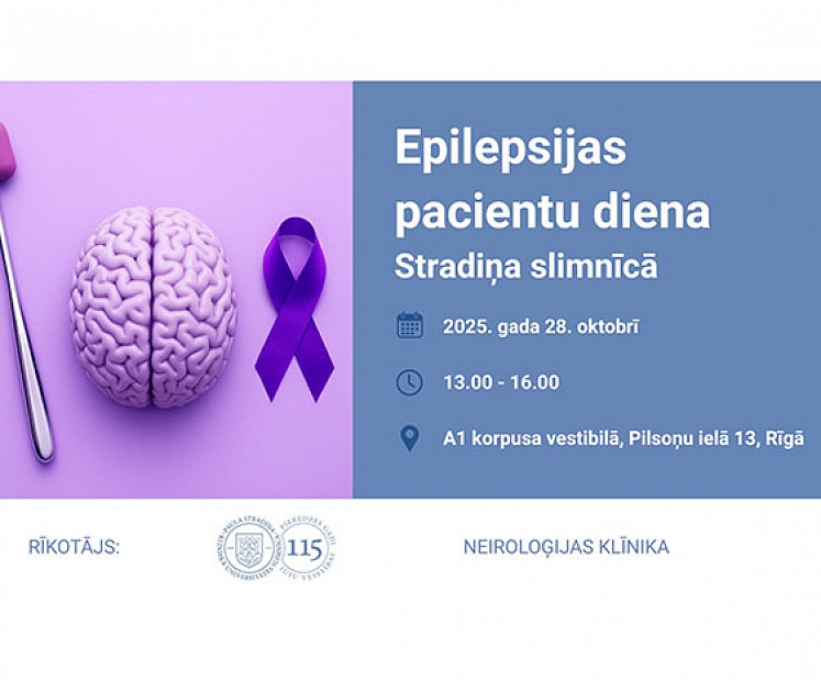 28. oktobrī Stradiņa slimnīcā notiks informatīvs pasākums epilepsijas pacientiem un sabiedrībai
