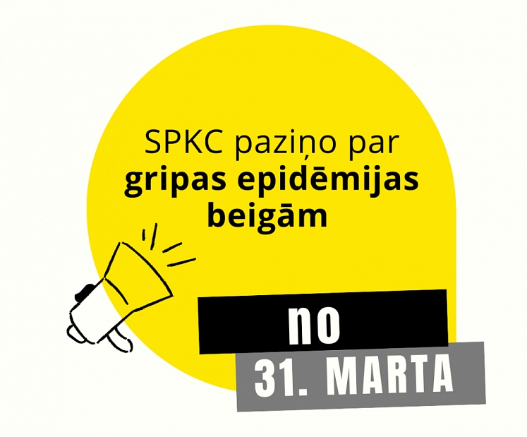 SPKC paziņo par gripas epidēmijas beigām no 2026. gada 31. marta