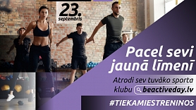 23. septembrī 70 Latvijas sporta un fitnesa klubi piedāvās bezmaksas treniņus