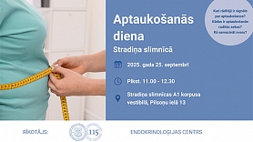 25. septembrī Stradiņa slimnīcā norisināsies informatīvs pasākums par aptaukošanos 