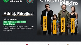 12. novembrī akcijā “Atklāj. Rīkojies!” bez maksas varēs nodot C hepatīta analīzes 