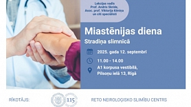 12. septembrī Stradiņa slimnīcā norisināsies Miastēnijas diena pacientiem un viņu tuviniekiem 