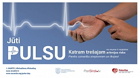 Pulsa dienā iedzīvotāji aicināti pārbaudīt pulsu un pievērst uzmanību sirds ritmam
