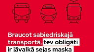 No 7. oktobra sabiedriskajā transportā obligāti jālieto sejas maskas

