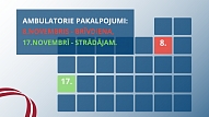 Austrumu slimnīcas ambulatorās pieņemšanas un diagnostiskie izmeklējumi 2025. gada 17. novembrī – atbilstoši darbdienas grafikam  