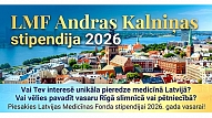 Latvijas Medicīnas fonds izsludina pieteikšanos LMF Andras Kalniņas stipendijai 2026