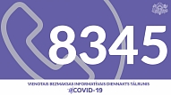 Mazinoties Covid-19 izplatībai, darbu pārtrauks 8345 informatīvais tālrunis