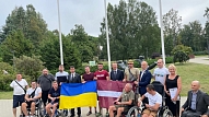 Ievainotie Ukrainas karavīri Vaivaros tiekas ar ārlietu ministru, veselības ministru un Ukrainas vēstnieku Latvijā