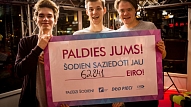 Labdarības maratonā "Dod pieci!" onkoloģisko pacientu atbalstam jau saziedoti 62 841 eiro