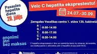 Zemgales Veselības centrā – C hepatīta bezmaksas eksprestestu akcija no 24. jūlija - 30. septembrim