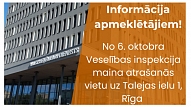 Veselības inspekcija pārceļas uz jaunām telpām Talejas ielā